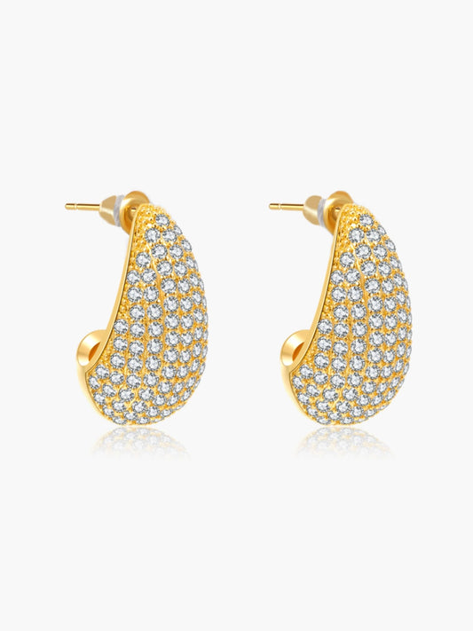 ZEYA - Eloisa Pavรฉ Teardrop Zirconia Earrings