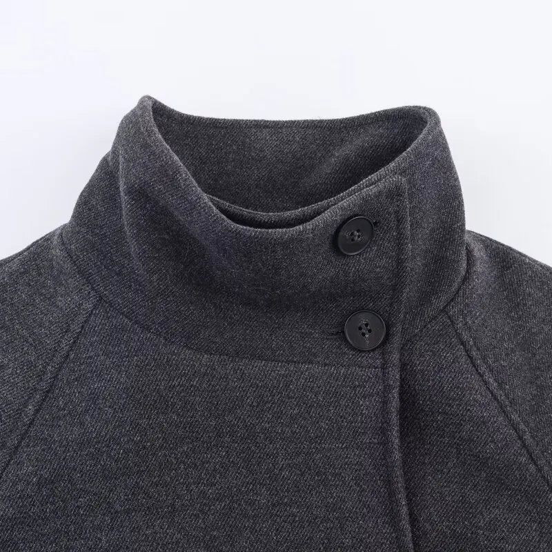 ZEYA - Arielle High Collar Long Belted Coat