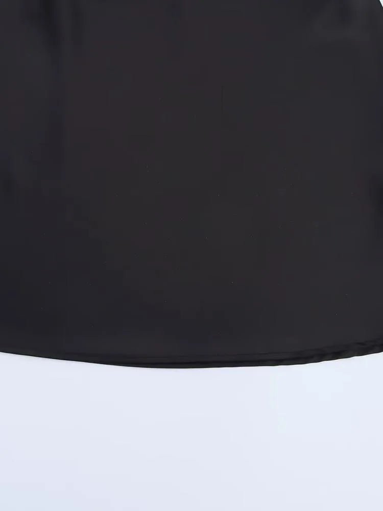 ZEYA - Callie Satin Halter Draped Mini Dress