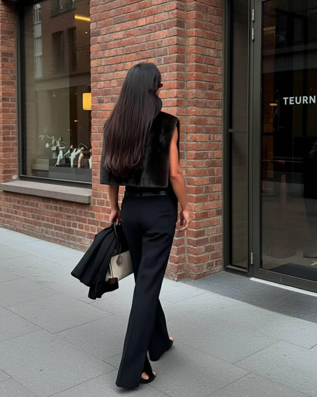 Carina Faux Fur Turtleneck Vest