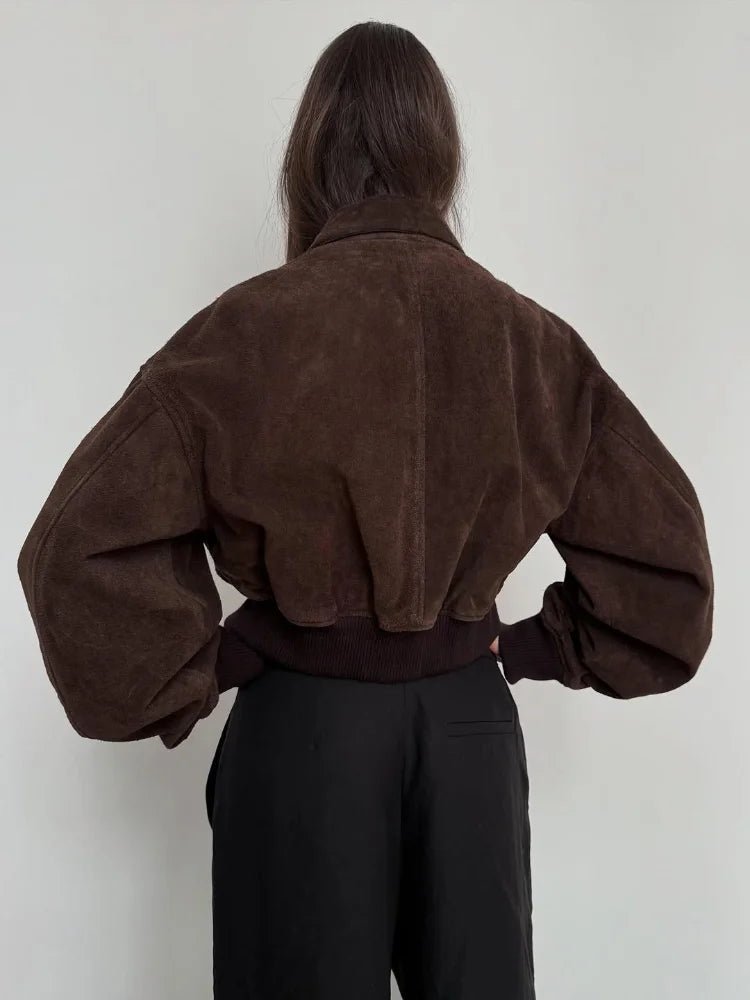 ZEYA - Iza Suede Bomber Jacket