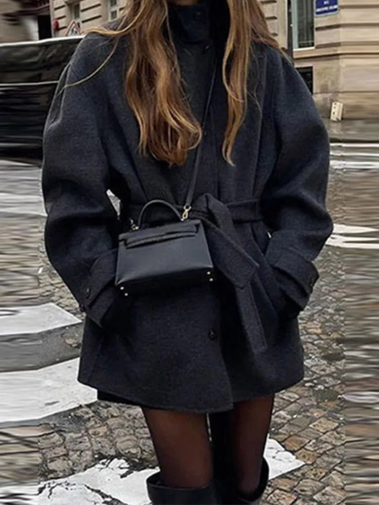 ZEYA - Lindsay Stand Collar Short Coat