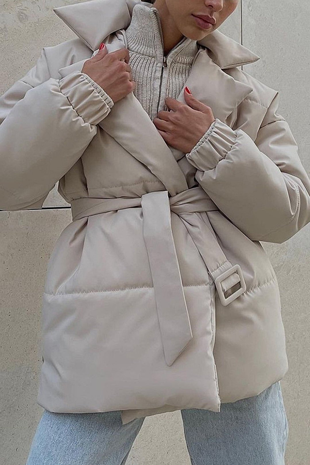 ZEYA - Thalia Belted Puffer Jacket