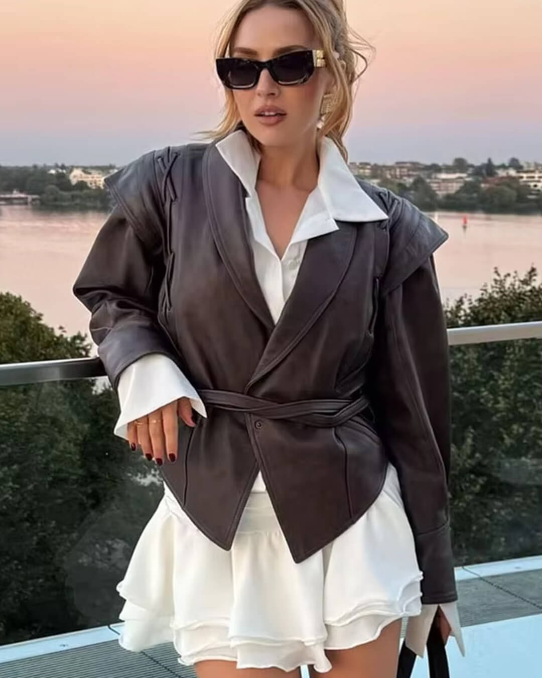 ZEYA - Zora Biker Faux Leather Jacket